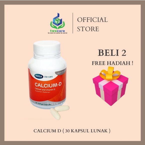 Mega We Care Calcium D 30 Kapsul Vitamin D Suplemen Kesehatan Tulang