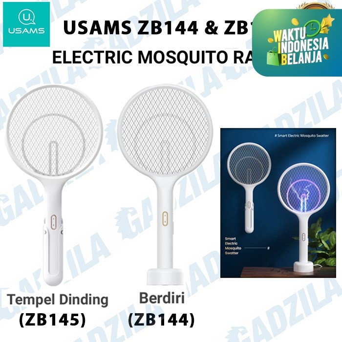 UG498 USAMS ELECTRIC MOSQUITO SWATTER 2IN1 KILLER UV LAMP RAKET NYAMUK - BERDIRI