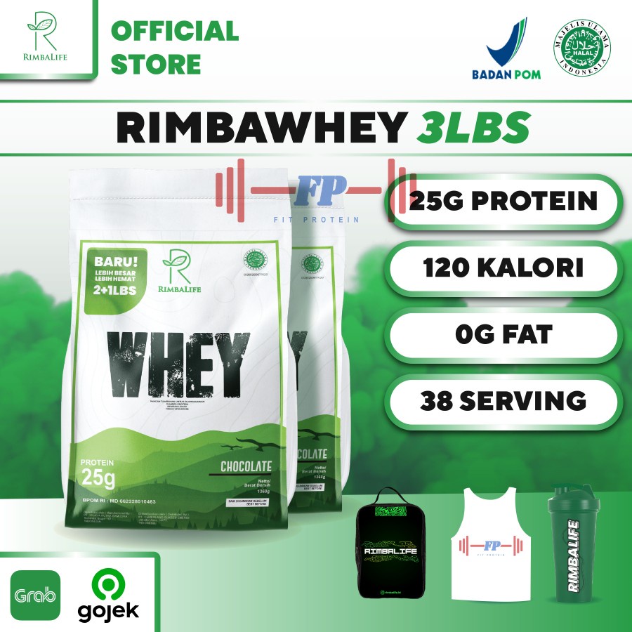 Rimbalife Rimbawhey Rimba Whey Protein 2 Lbs 3 Lbs BPOM Halal