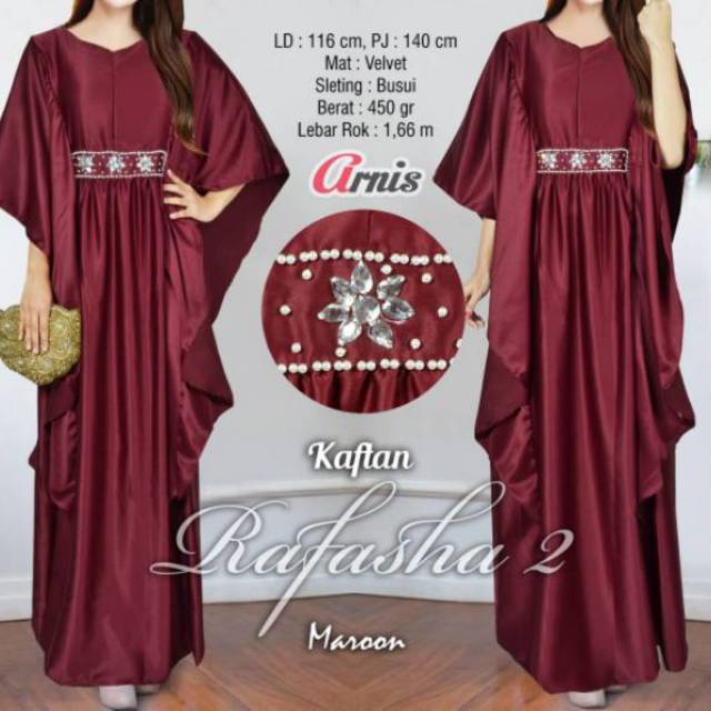 Kaftan Rafasha 2 Satin Velvet Jumbo / Kaftan Busui