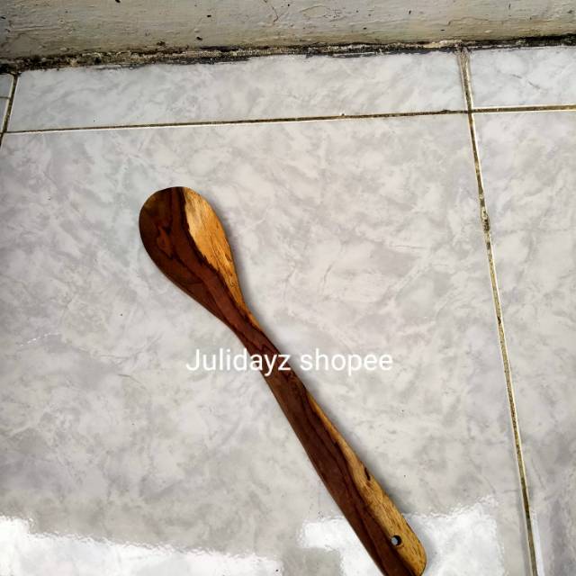 Cukil nasi kayu hitam/spatula kayu hitam panjang