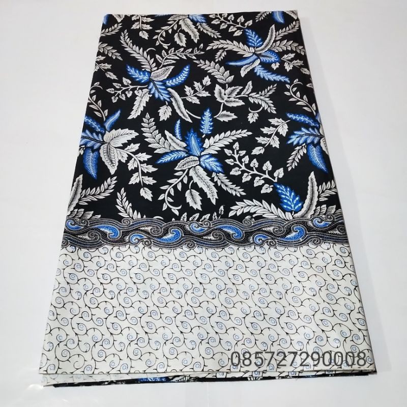 Kain Batik Sogan Genes Blarak Biru