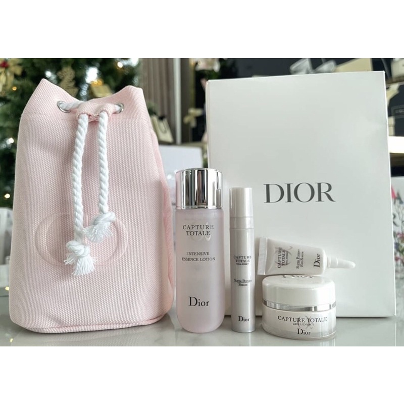 (ready stock) pouch make up drawstring dior babypink