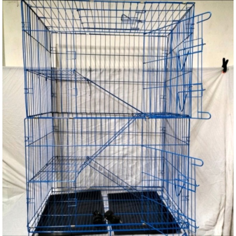 KANDANG KUCING BESILIPAT TINGKAT 3 UKURAN SIZE XXL/90
