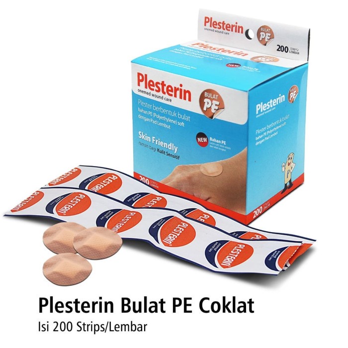 Plesterin Bulat Anti Air Coklat OneMed box isi 200pcs OJB