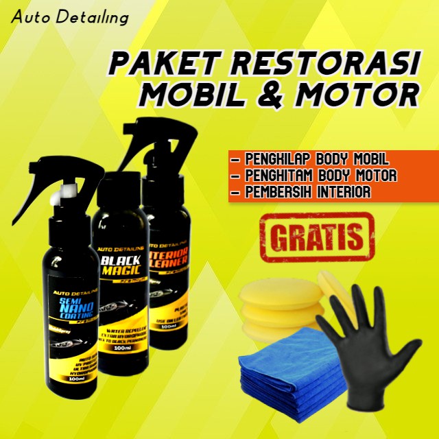 Pembersih Interior Mobil / Penghitam Body Motor / Pengkilap Body Mobil