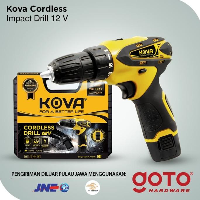 KOVA Mesin Bor Baterai Tangan Cordless Drill 12V