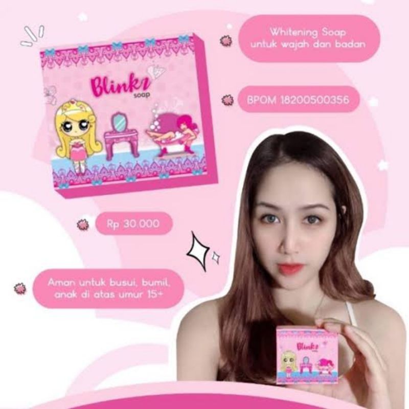 Blinkz soap whitening sabun pemutih tubuh blinkzsoap blink BPOM aman busui bumil COD mencerahkan memutihkan tubuh colagen kolagen