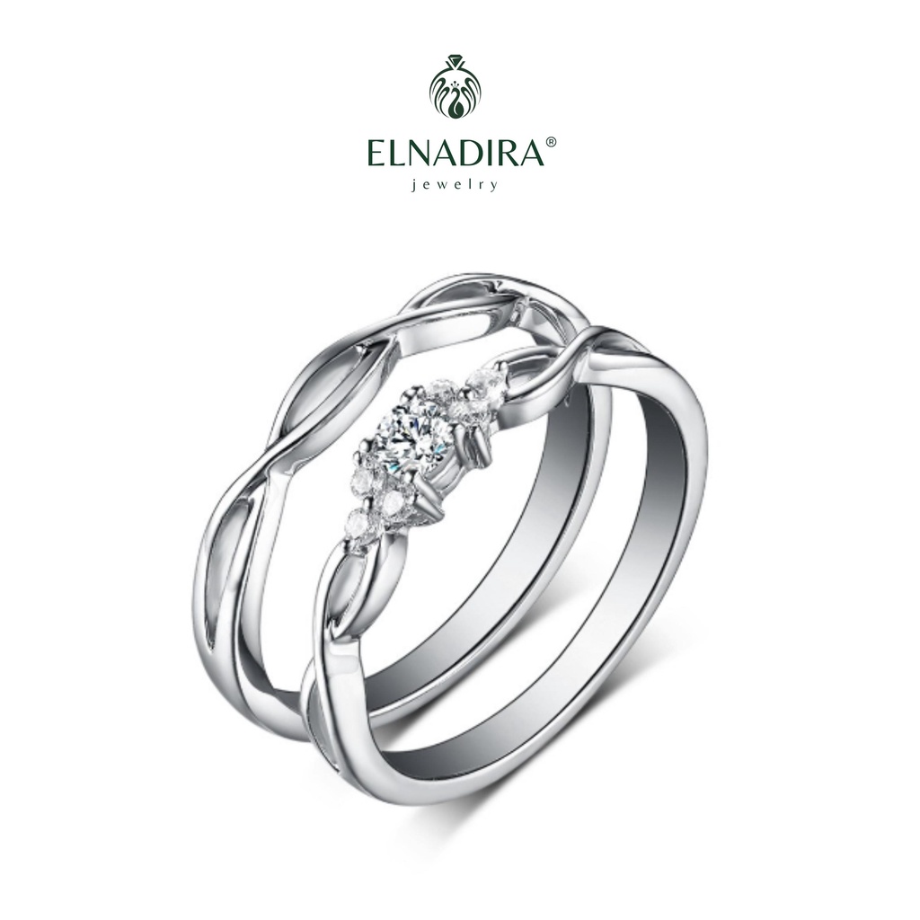 Cincin Nikah Couple Perak Bergaransi - Elnadira Jewelry
