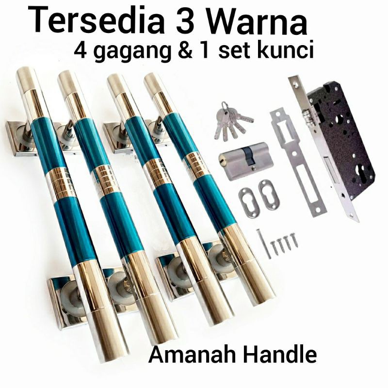 Tarikan pintu rumah 1 set 33cm - Pegangan pintu rumah stainless suling