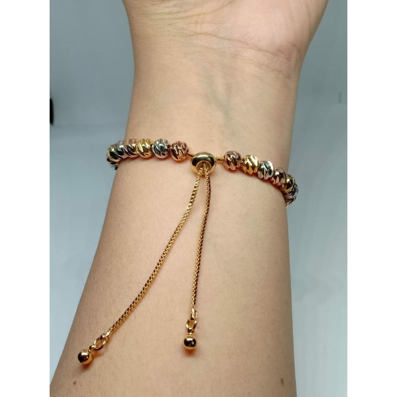 Gelang Serut Titanium Bola Ulir Stainless