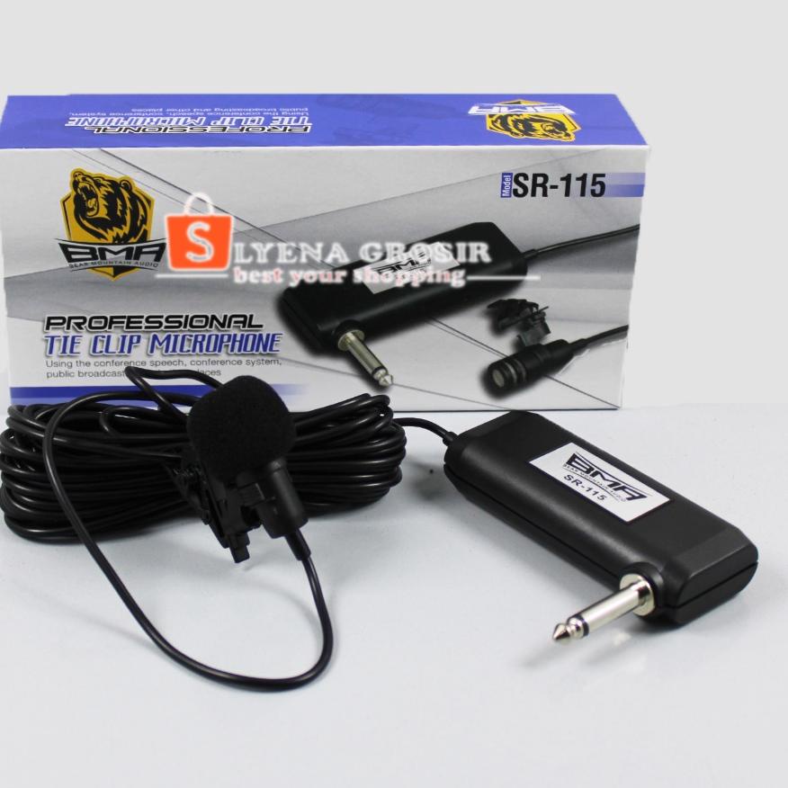 ✿ Mic Jepit BMA SR-115 / Mikropon Jepit Condenser Original Mik Clip On Imam Masjid ㅎ