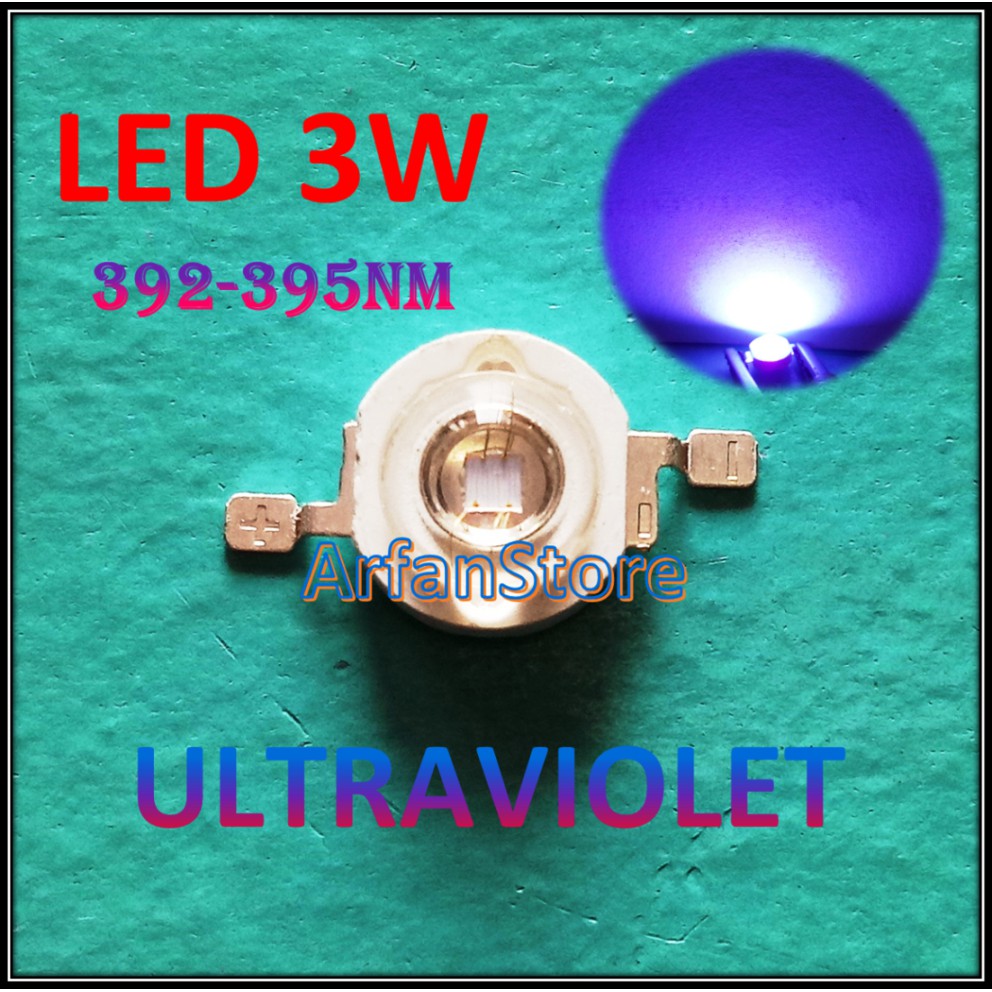 LED 3W UV High Power Ultraviolet Indigo HPL Purple Lampu Ultra Violet