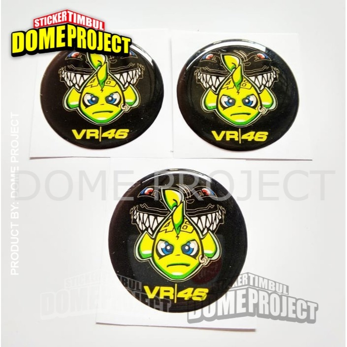 STIKER MOTOR TIMBUL EMBLEM 3D HELM MOTOR LOGO VR46 AESTHETIC KEREN WATERPROOF