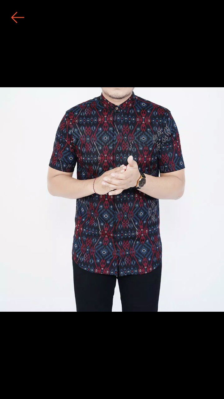 Predz_id 6478 Kemeja Batik Slimfit Pria Lengan Pendek Kemeja Batik Cowok Kerja Kantoran