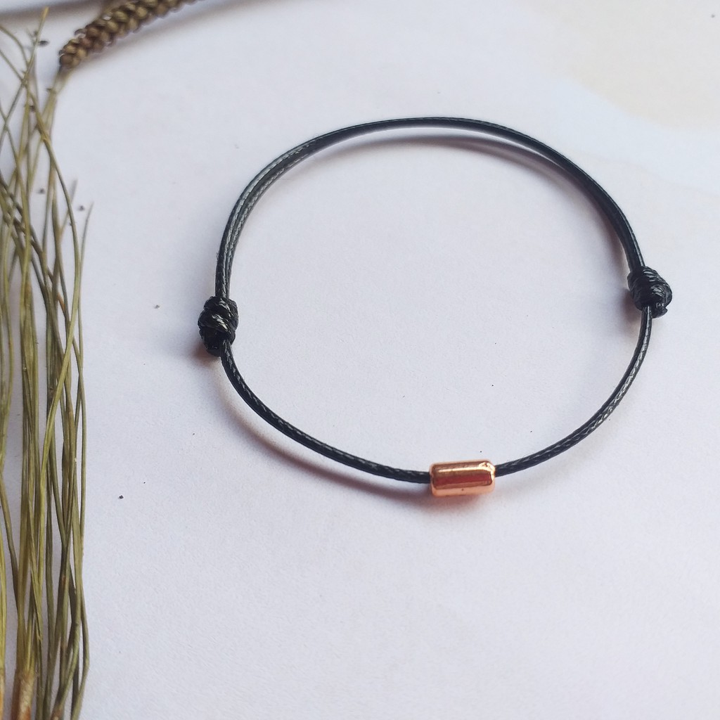 Gelang Tali Waterproof Simple Long Bead Couple Bracelet Minimalist Cute Tiny Korea dan Satin Vintage