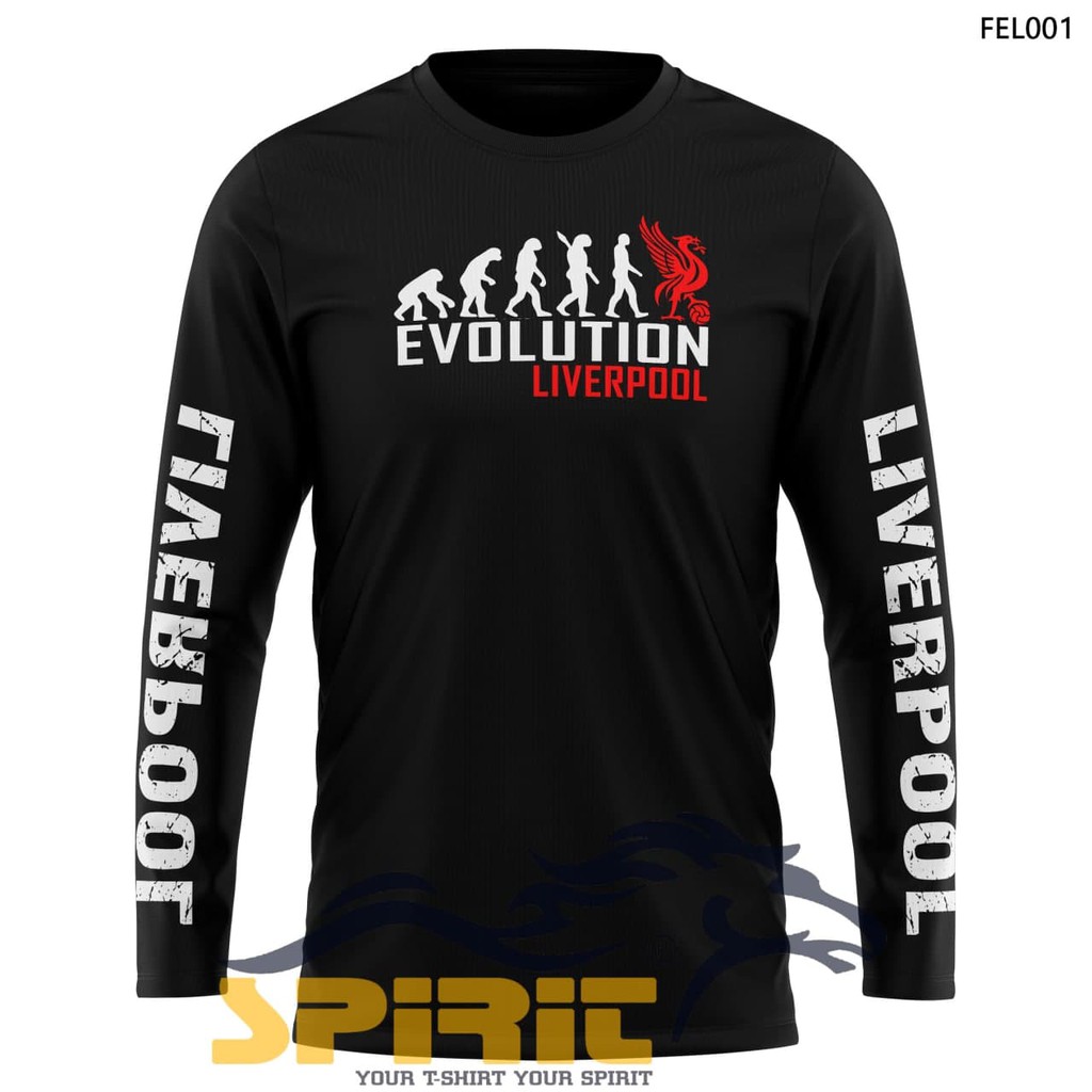 Kaos/T-shirt/Baju LIVERPOOL Lengan Panjang Pria Wanita Katun Murah XS-XXXL