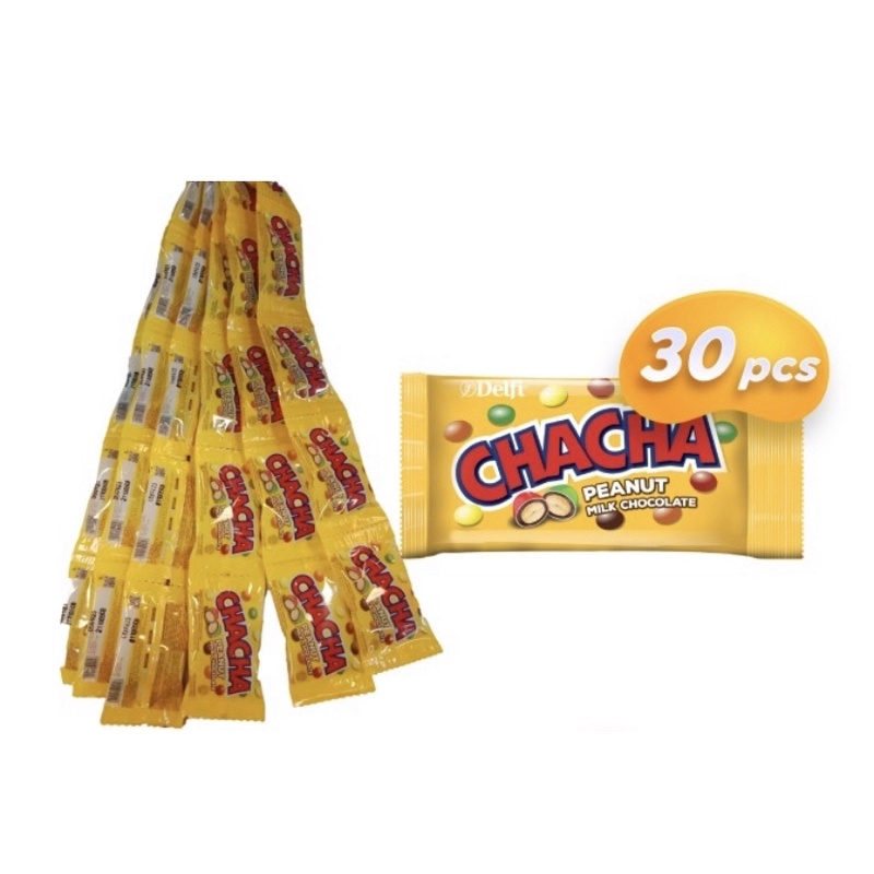 DELFI CHA CHA / CHA-CHA RENCENG MILK - PEANUT 7 GRAM ( 1 RENCENG / 30 PC )