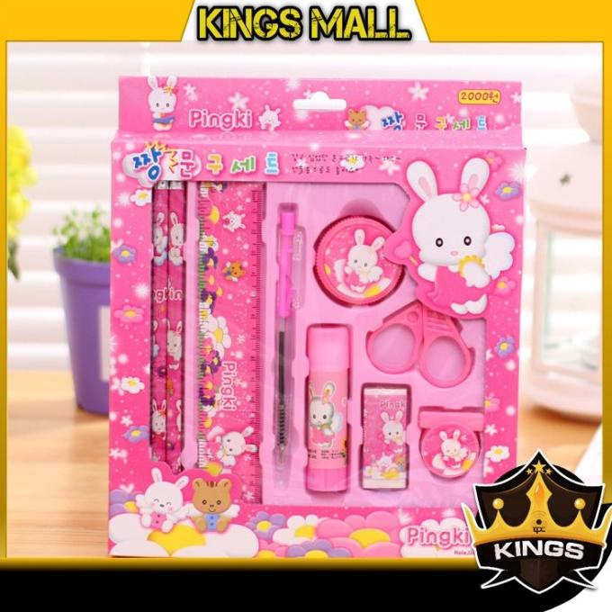 

KINGS - S5315 Souvenir Alat Tulis Sekolah Motif Karakter Lucu 9 in 1 S