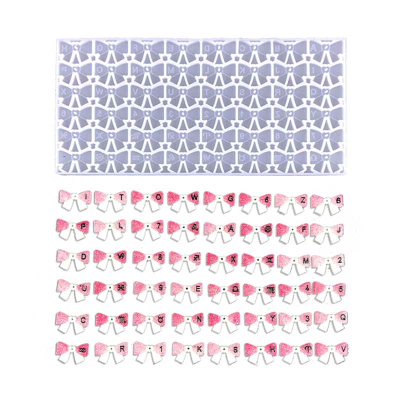 Siy Cetakan Resin Epoksi Lubang Tunggal Dan Ganda Bentuk Huruf Untuk Perhiasan Anting