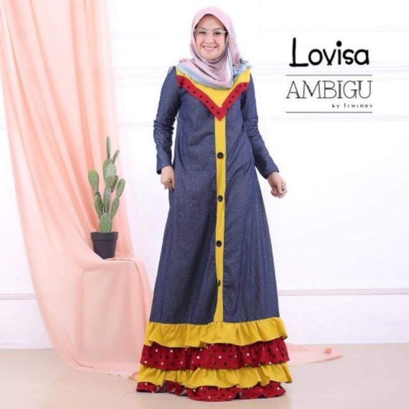 Louisa dress gamis ambigu irwinov
