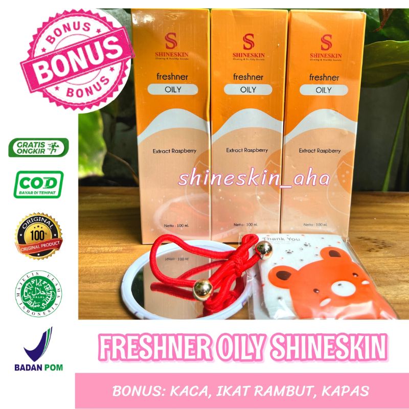 FRESHNER OILY SHINESKIN/TONER OILY SHINESKIN/TONER KULIT BERMINYAK SHINESKIN/TONER HIJAU SHINESKIN