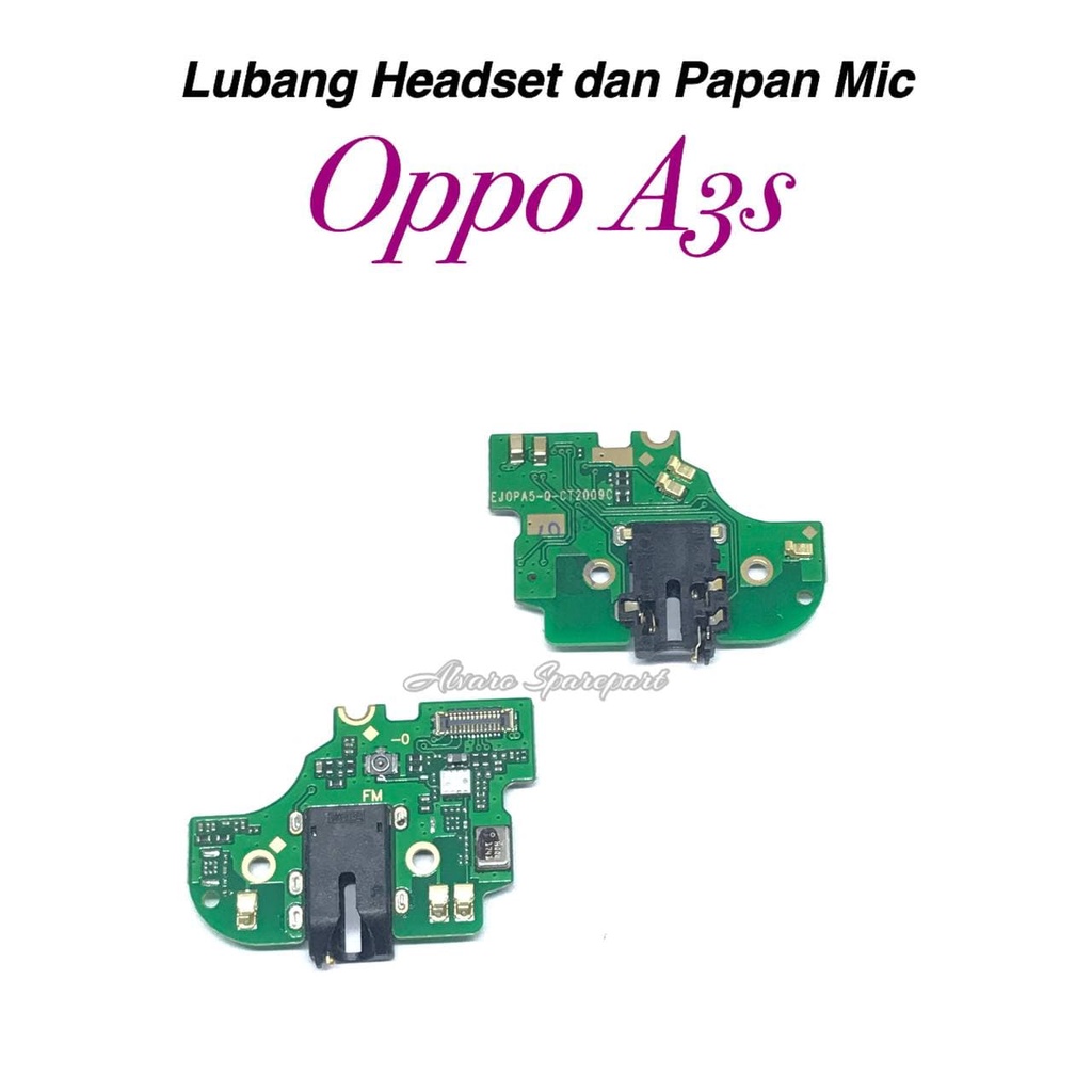 PAPAN HANDSFREE OPPO A3S - LUBANG HEADSET OPPO PAPAN MIC OPPO