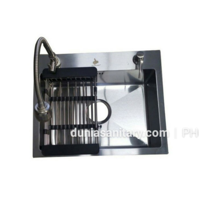 

Paket komplit Kitchen sink 5040 Hitam || bak cuci piring Black