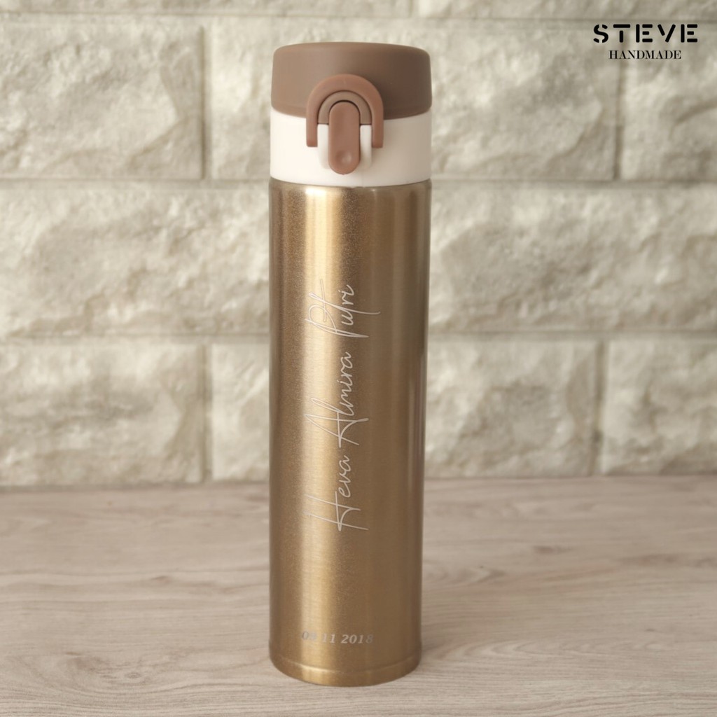 Botol minum stainless termos vacuum tumbler travel mug  TM0310 Gold