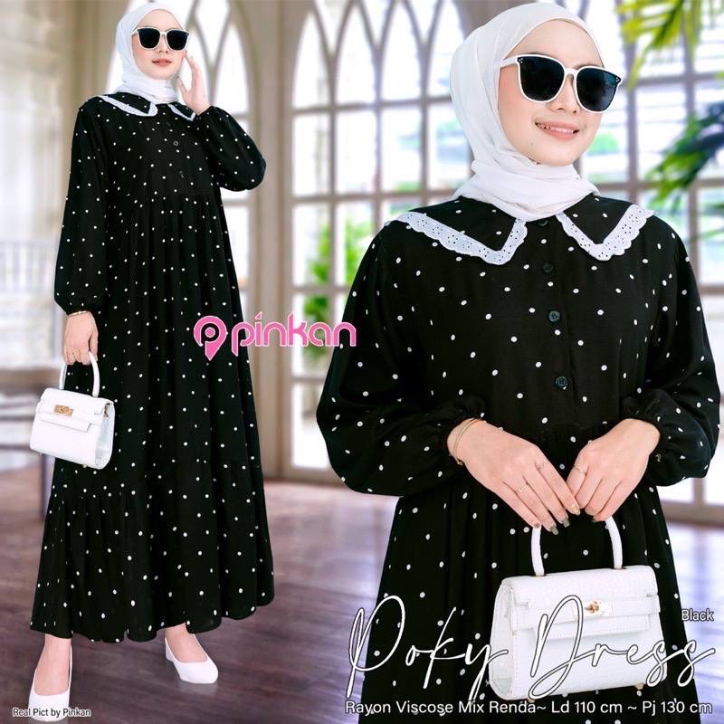 POKY DRESS /Dress Polkadot/pakaian wanita