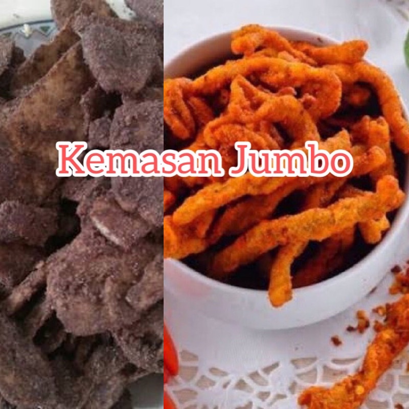 

Keripik Usus, pisang cokelat, ciput nada, kacang umpet Kemasan Jumbo By MamaOke