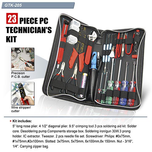 GOLD TOOL 23 Pieces PC TOOL KIT GTK-205B