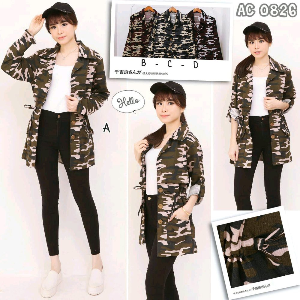 JAKET ARMY WANITA & JAKET ARMY LORENG & JAKET PARKA ARMY & PARKA ARMY