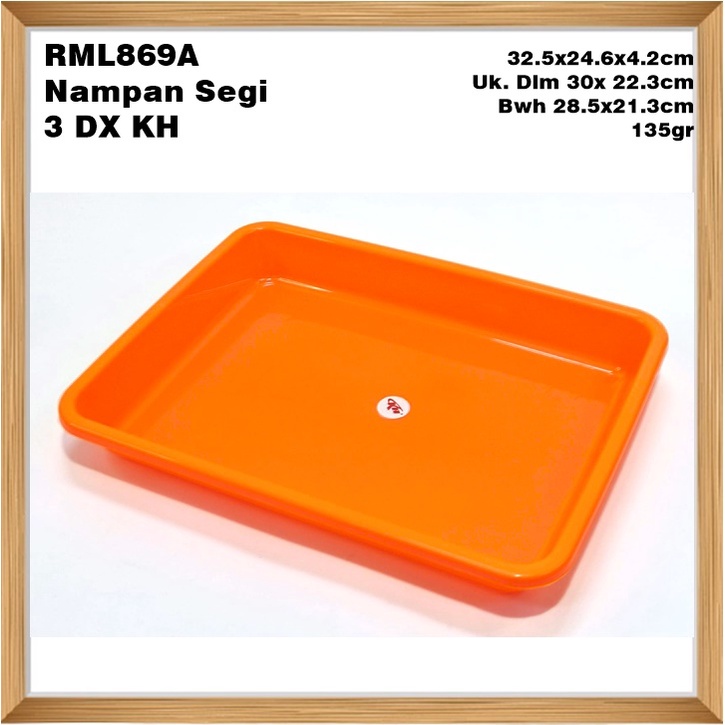 RML869A Nampan Segi Plastik 3 DX KH