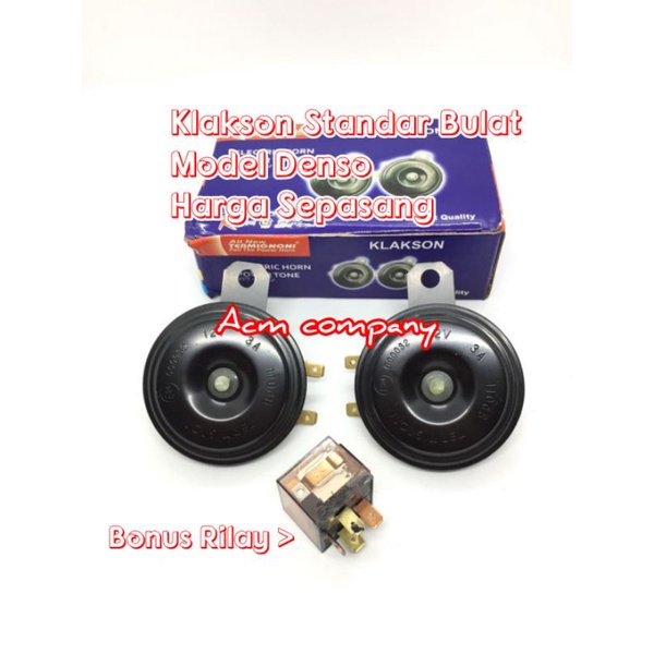 Klakson Disc Sepasang Model Denso Suara Mobil Avanza/Xenia Free Rilay
