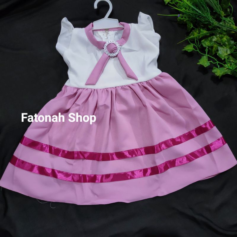 Dress anak 1 2 tahun gaun anak mewah dasi baju anak cewek unik model baru ( dress SAILOR MOSCREPE )