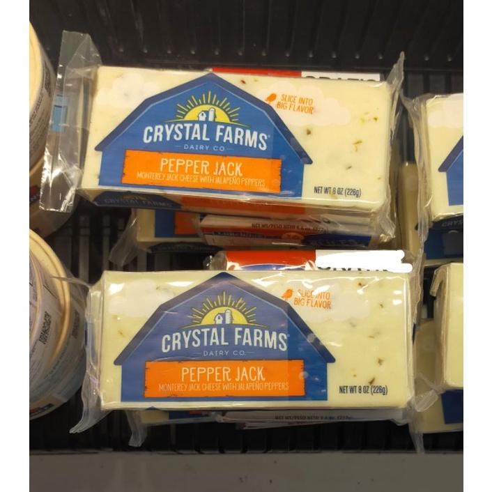 

crystal farms pepper Jack cheese keju 226gr