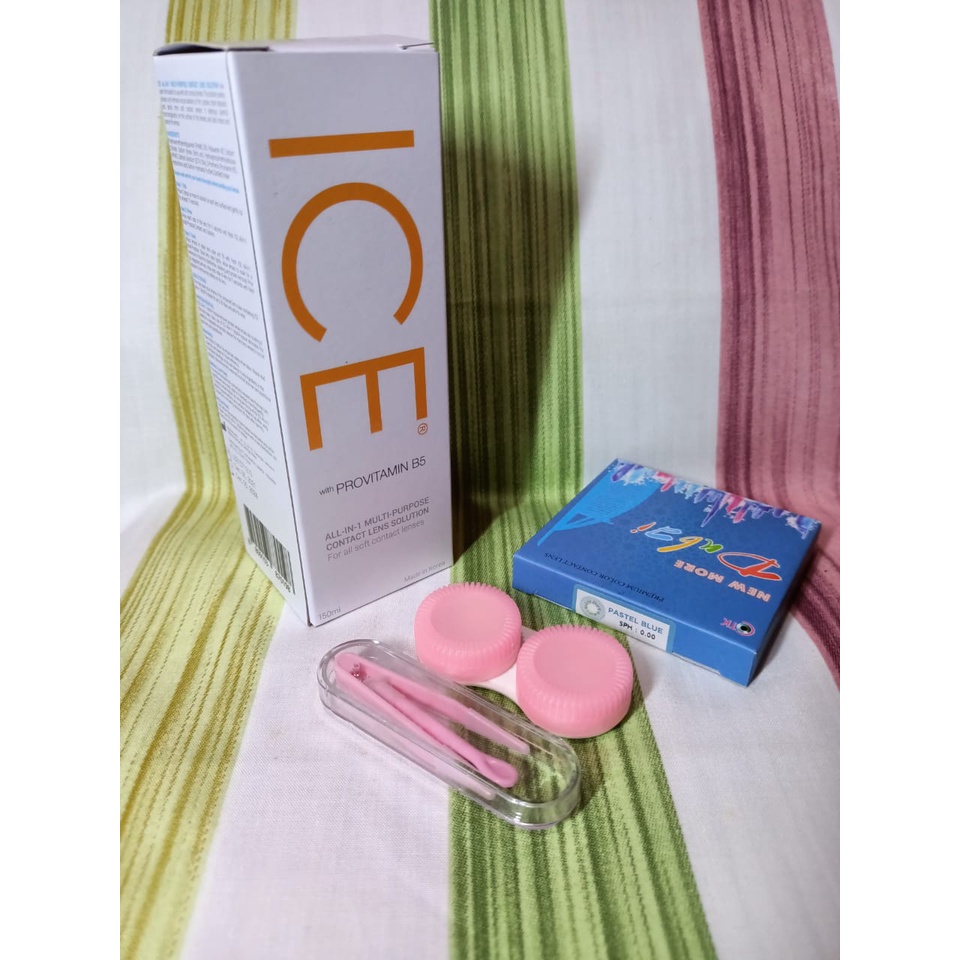 COD Paket Softlens Dubai Normal by CTK Dia 14,5mm + Air Softlens Ice 150ml + Pinset Softlens CTK Murah