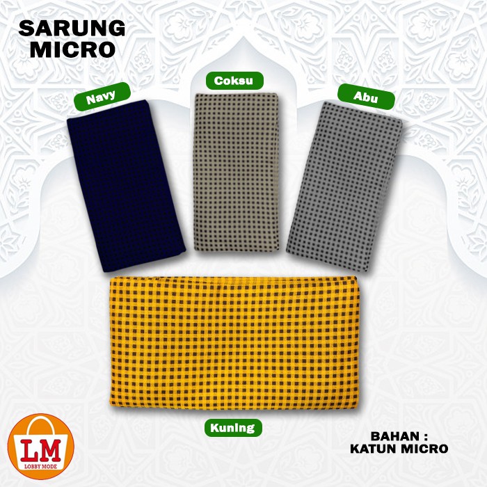 TERMURAH TERBARU Fashion Pria Muslim SARUNG MICRO Bahan Katun Micro Ukuran Jumbo Dewasa LMS 24239