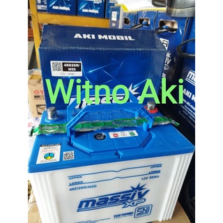 Jual Aki mobil nissan serena + terano N50 48d26r massiv xp aki basah
