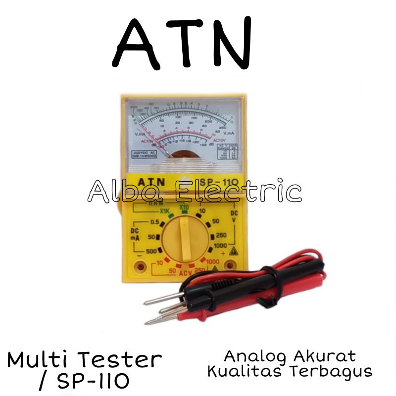 Multitester Analog SP-110 ATN Multi Tester Avometer Akurat Kecil Kuning