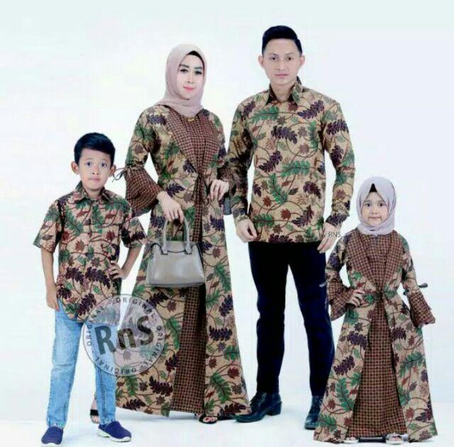 Batik Couple Keluarga Sania Ruffle Ori Ndoro Jowi Dnt Motif Terbaru