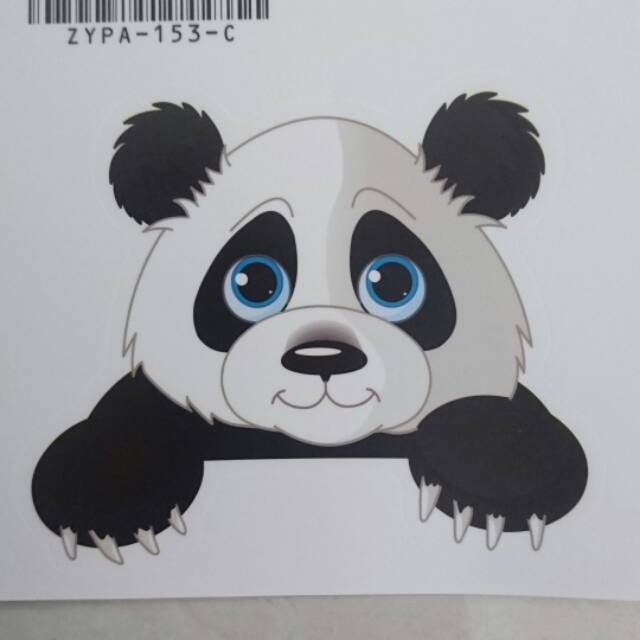 Stiker dinding panda lucu