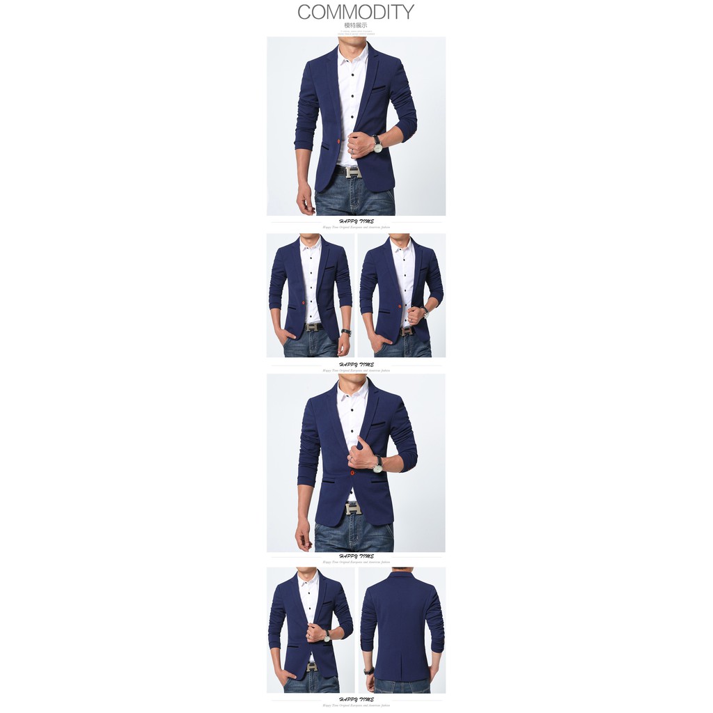 BLAZER SEMI FORMAL / BLAZER KANTOR PRIA SLIMFIT MODERN CASUAL NAVY NIKAYU HIGH TWIST