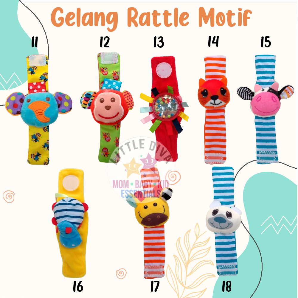 GELANG RATTLE BAYI - RATTLE BRACELET BABY  Mainan Melatih Pendengaran Bayi