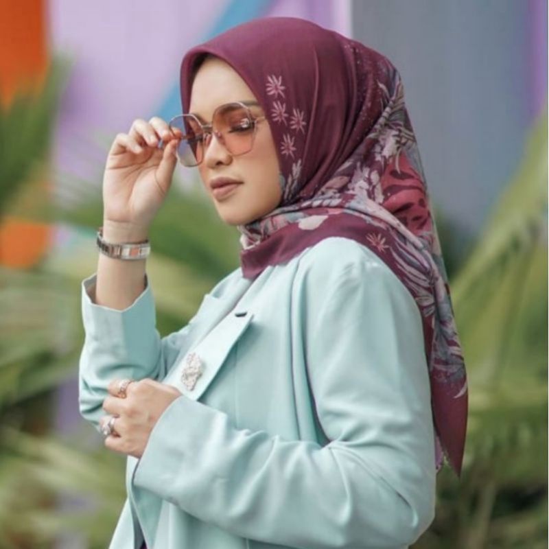 HS JILBAB SEGI EMPAT VOAL MOTIP BUNGA KODE HS 144