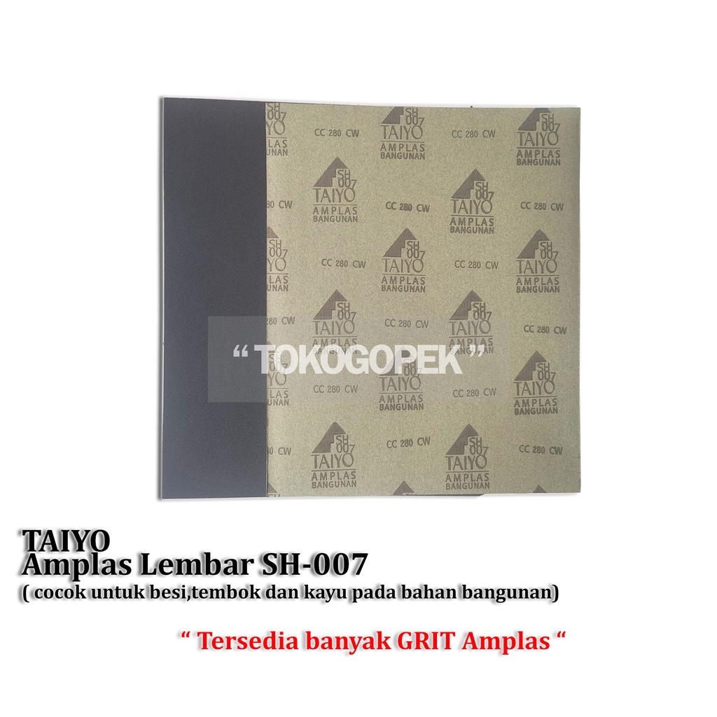 TAIYO AMPLAS LEMBAR SH-007 - AMPLAS DUCO TEMBOK KAYU