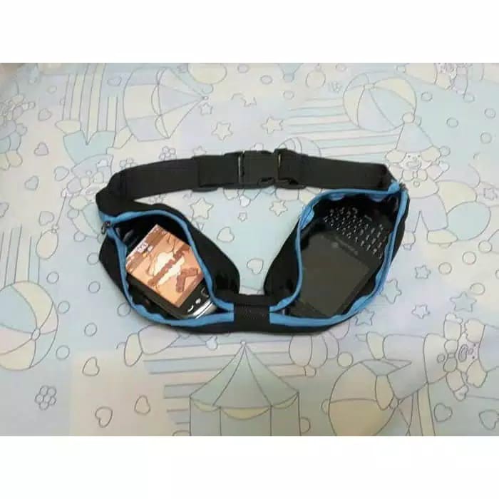 Tas Pinggang Wanita Flexible Double Pocket Running Belt Impor - TAS-242