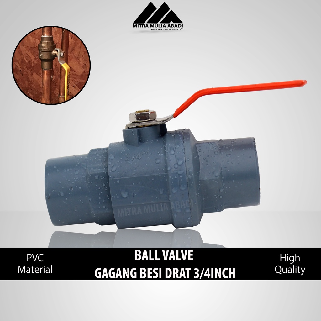 Stop Kran Keran Ball Valve ukuran 3/4 inch