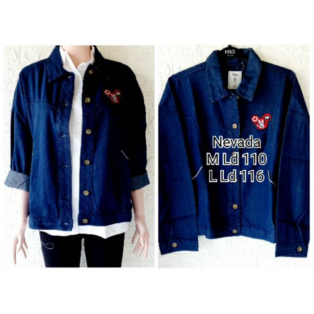 JAKET JEANS NEVADA DISNEY OVERSIZE